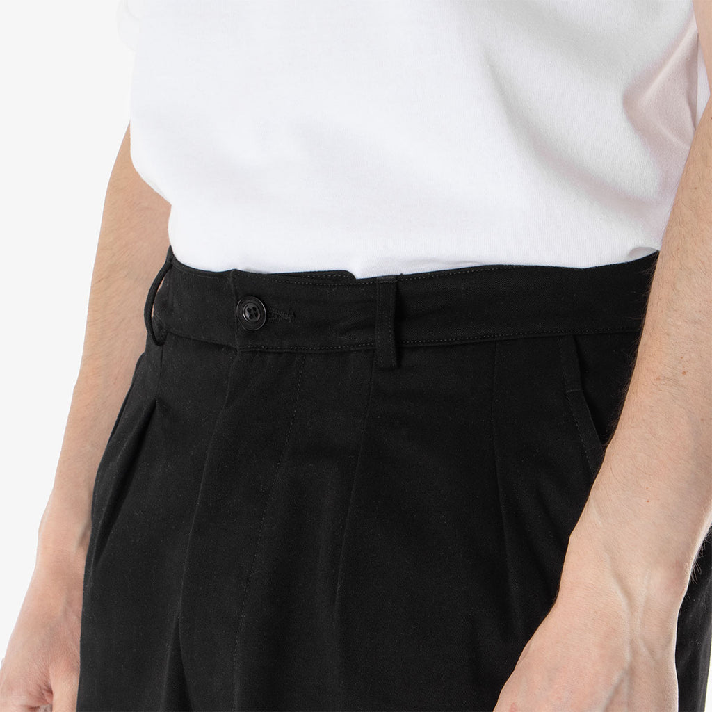 Dispatches Foreman Double Pleat Pant, Black, Detail Shot 5