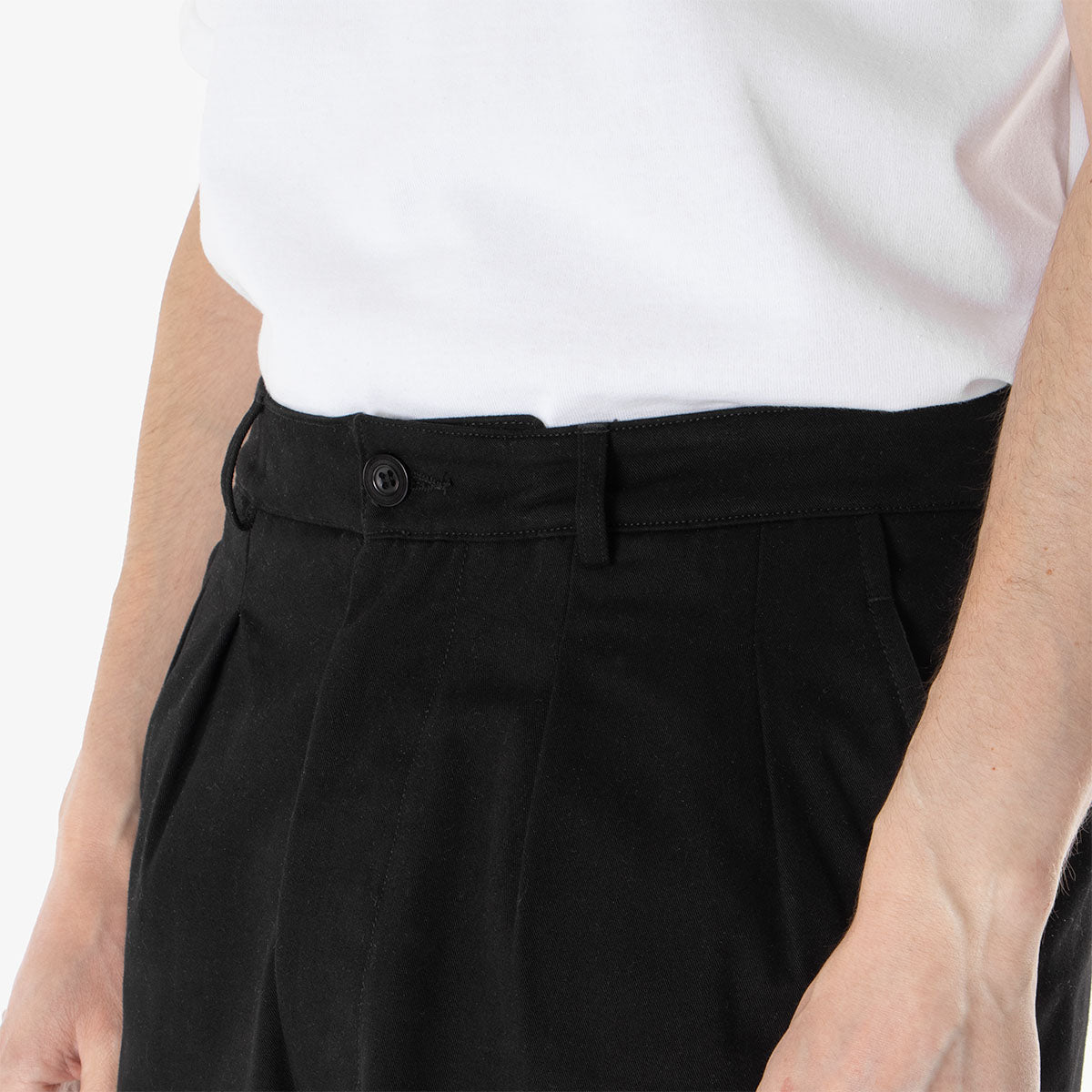 Dispatches Foreman Double Pleat Pant, Black, Detail Shot 5