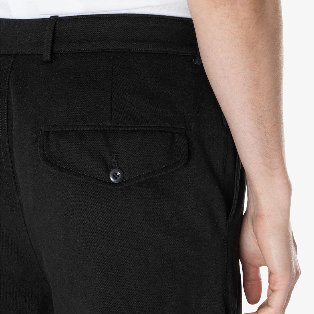Dispatches Foreman Double Pleat Pant, Black, Detail Shot 4