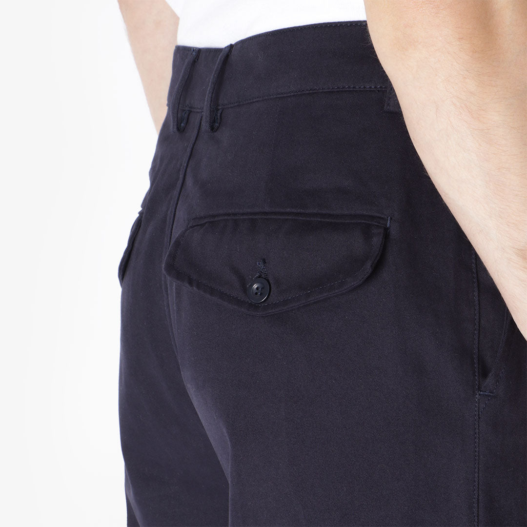 Dispatches Foreman Double Pleat Pant, Navy, Detail Shot 5