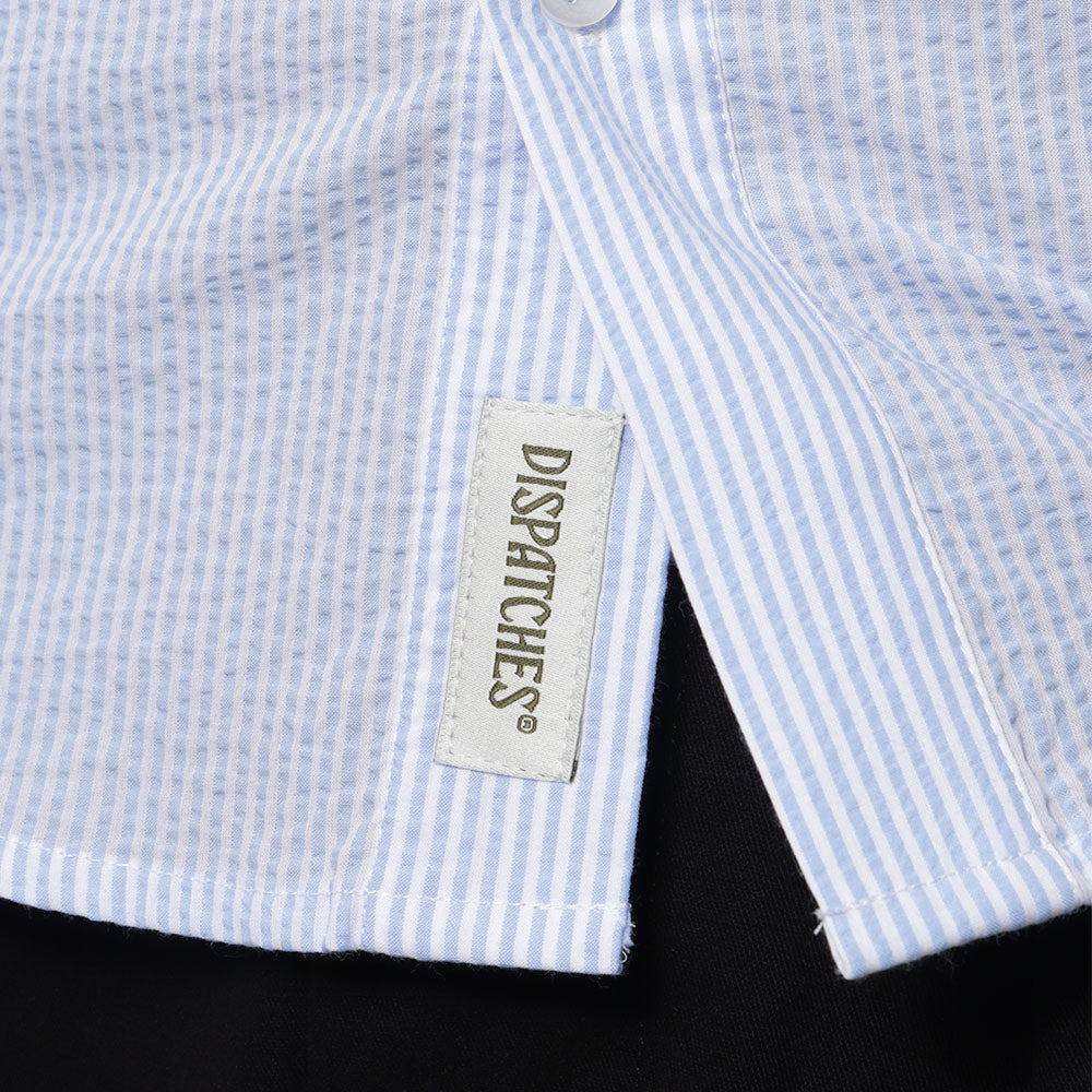 Dispatches Foreman Seersucker Shirt, Blue Stripes, Detail Shot 5