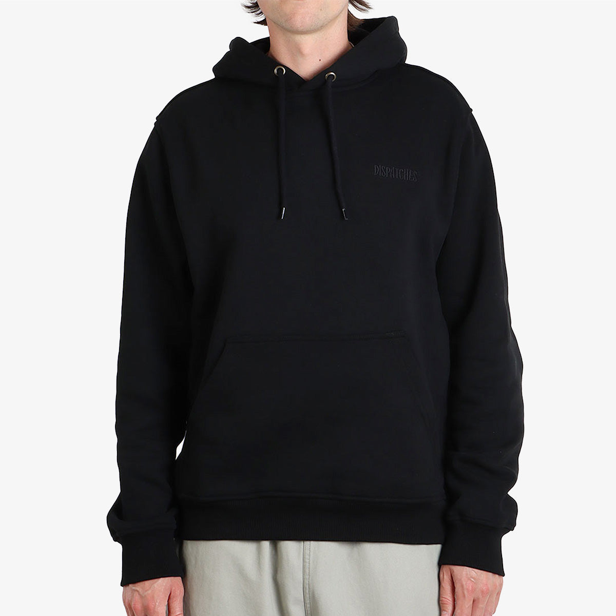 Dispatches Stock Logo Hoodie, Black, Detail Shot 1