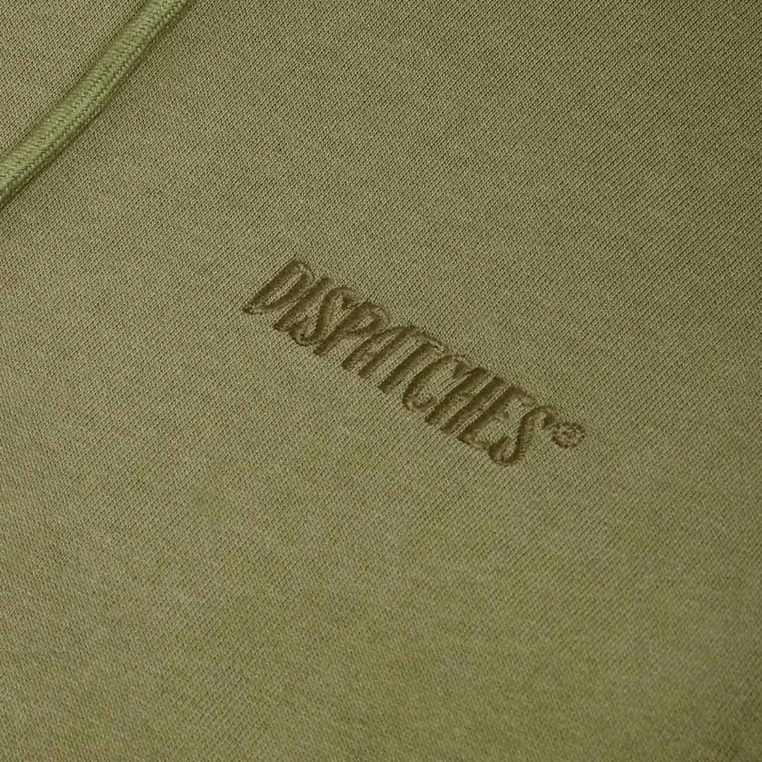 Dispatches Stock Logo Hoodie, Khaki, Detail Shot 4