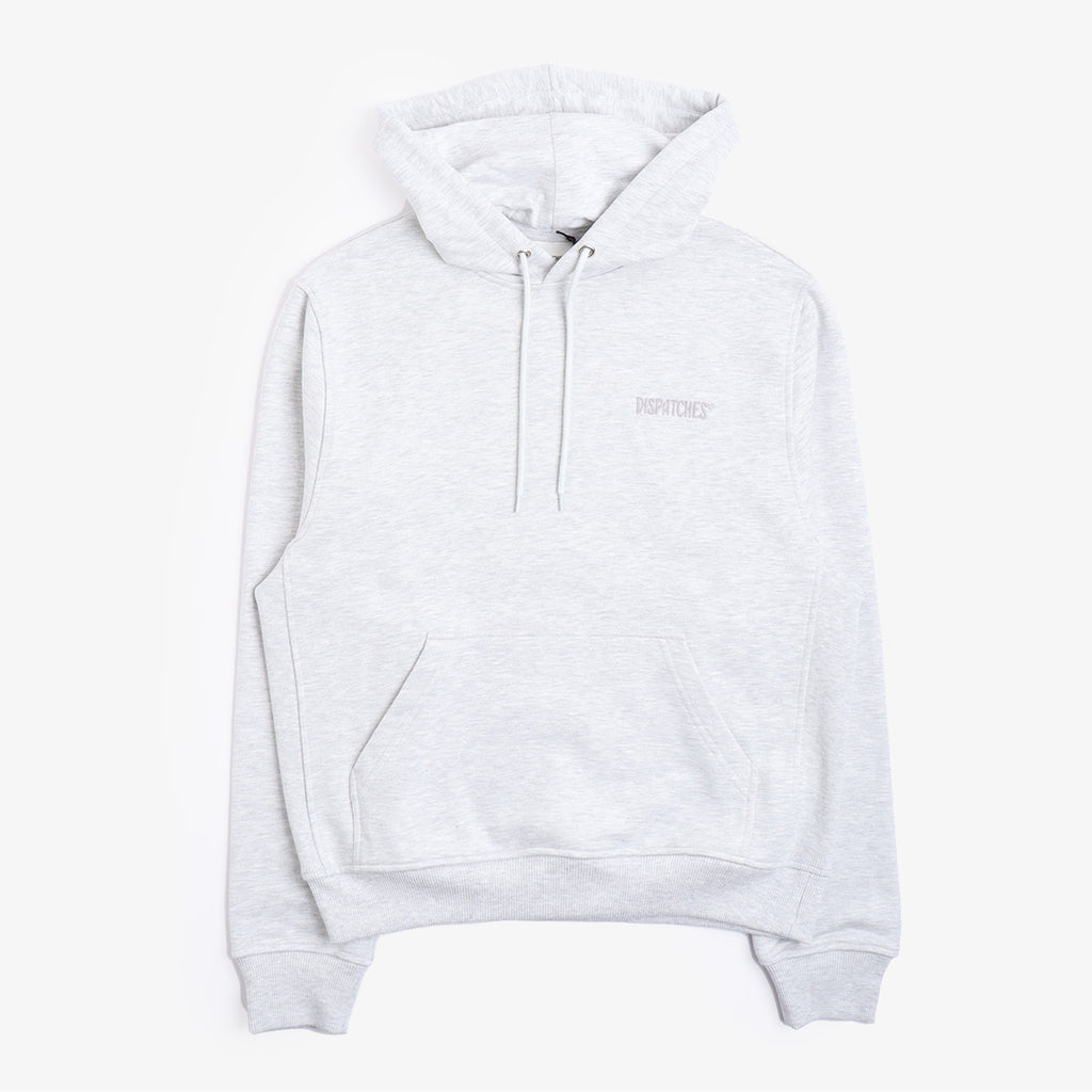 Dispatches Stock Logo Hoodie, Grey, Detail Shot 3
