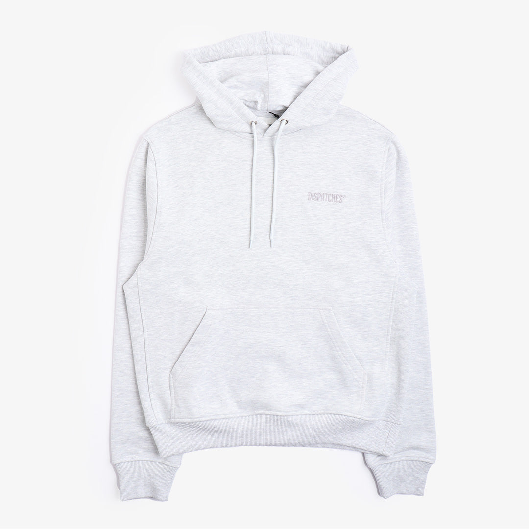Dispatches Stock Logo Hoodie, Grey, Detail Shot 3