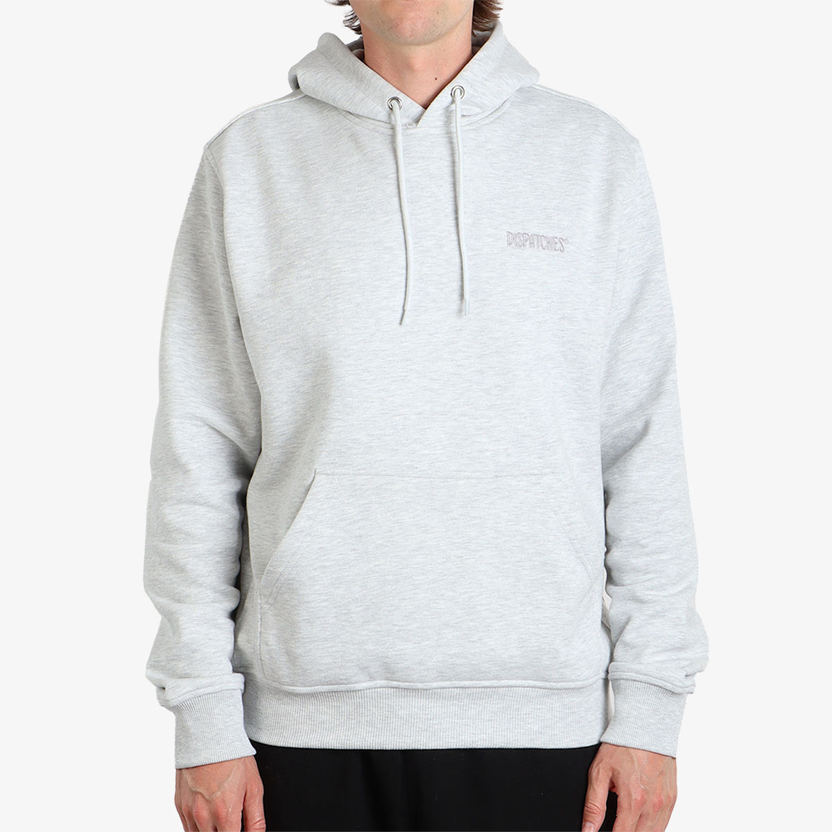 Dispatches Stock Logo Hoodie, Grey, Detail Shot 1