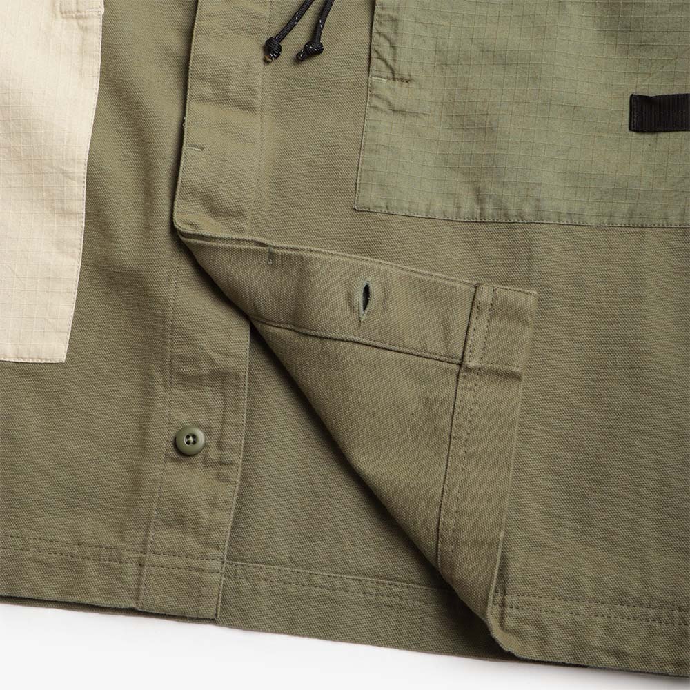 Earth\Studies MS-120 Shift Jacket, Olea, Detail Shot 5