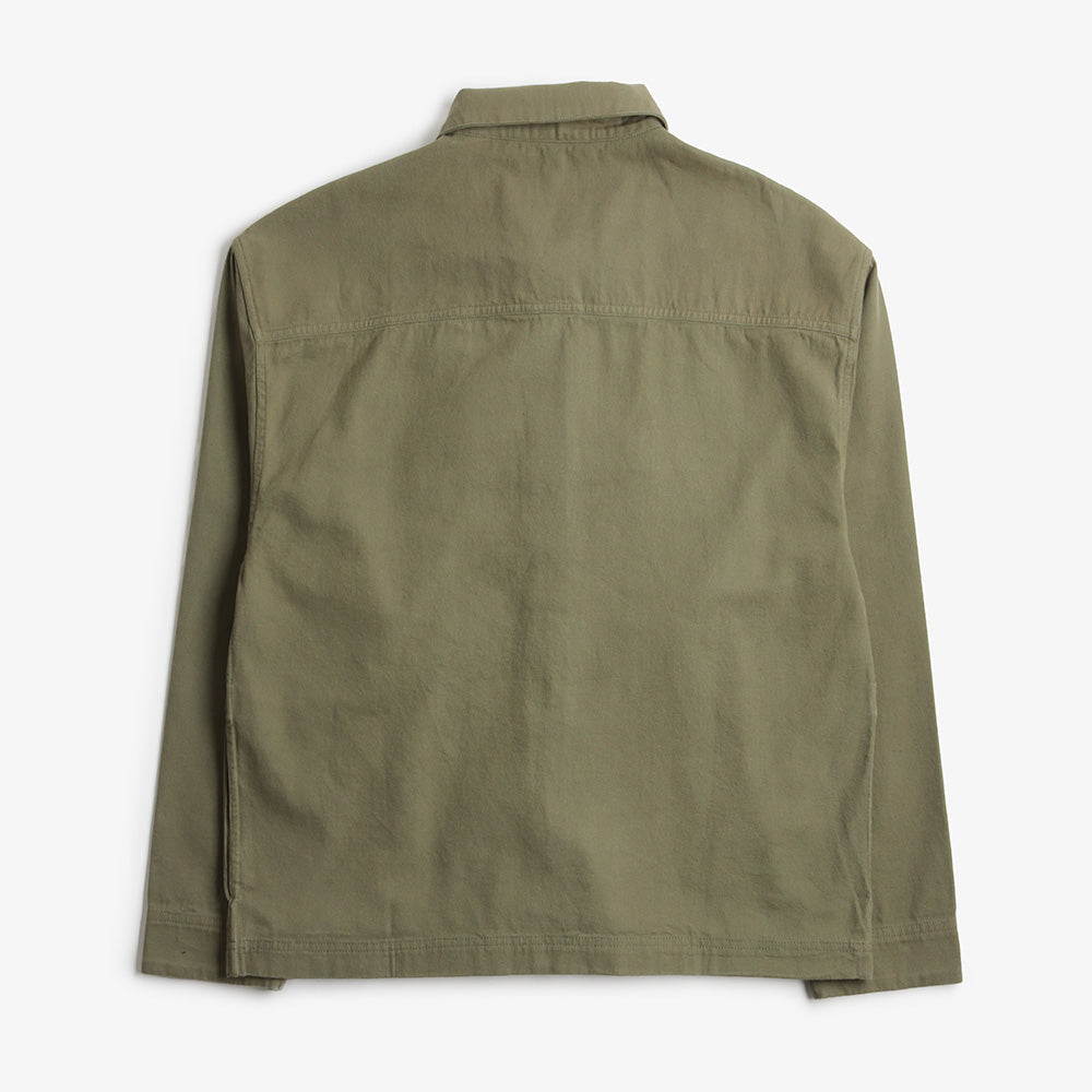 Earth\Studies MS-120 Shift Jacket, Olea, Detail Shot 7