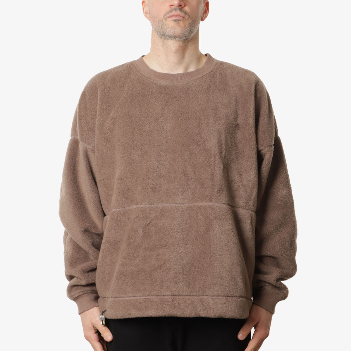Earth\Studies MS-113 ESCEP Crewneck Fleece Sweatshirt, Jasper, Detail Shot 1
