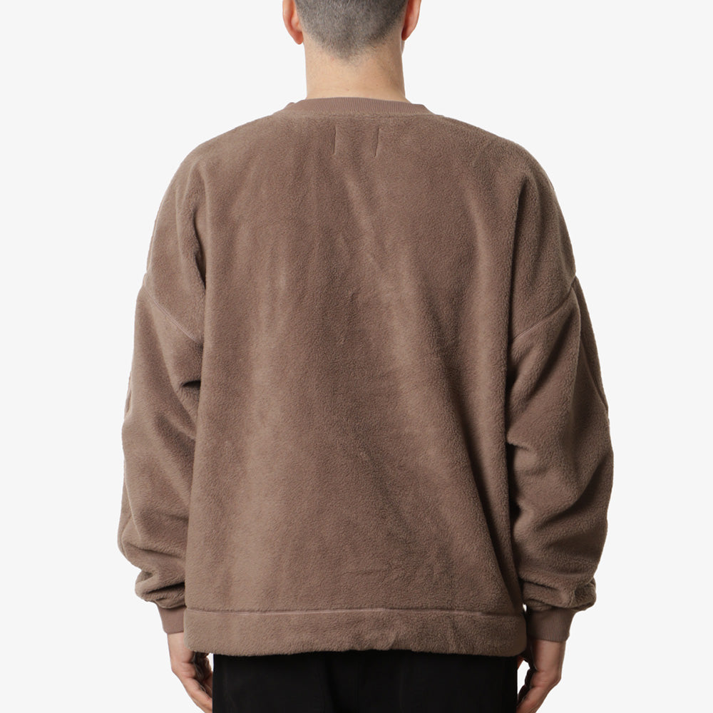 Earth\Studies MS-113 ESCEP Crewneck Fleece Sweatshirt, Jasper, Detail Shot 4