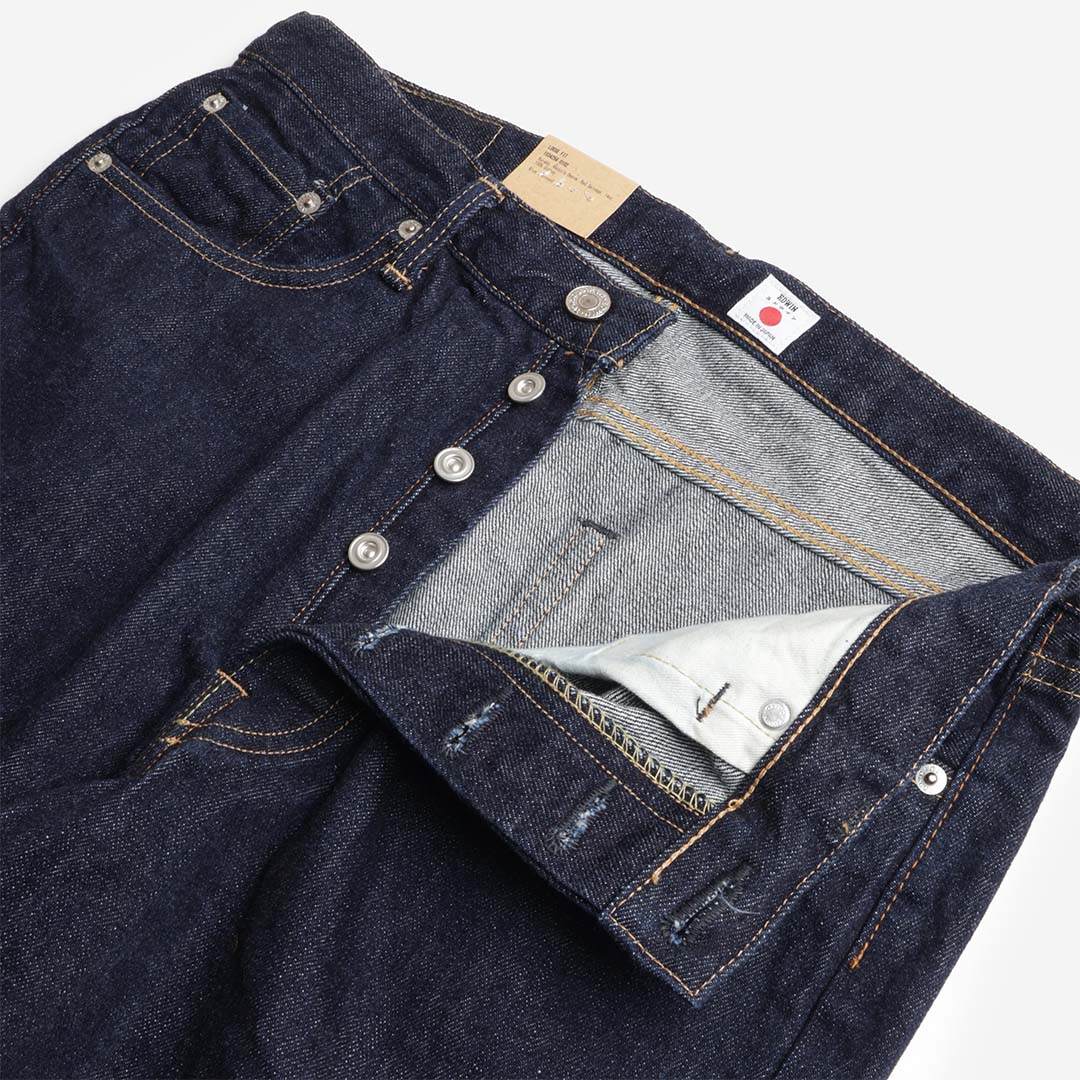 main Edwin Loose Fit Jeans, Blue - Rinsed, Detail Shot 4