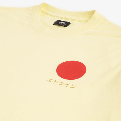 Edwin Japanese Sun T-Shirt, Tender Yellow, Detail Shot 2
