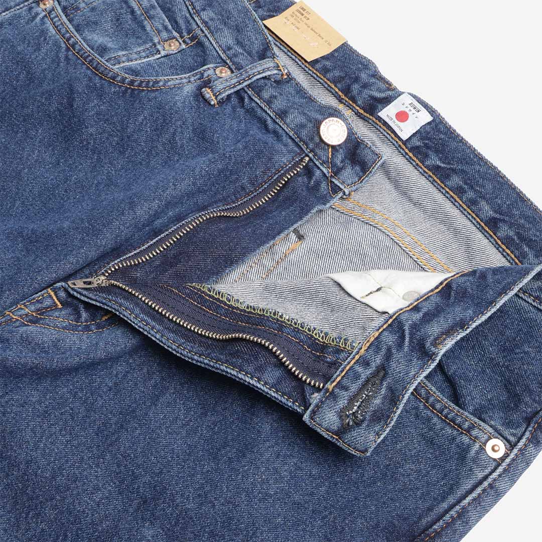 Edwin Loose Jeans, Blue - Mid Used, Detail Shot 3