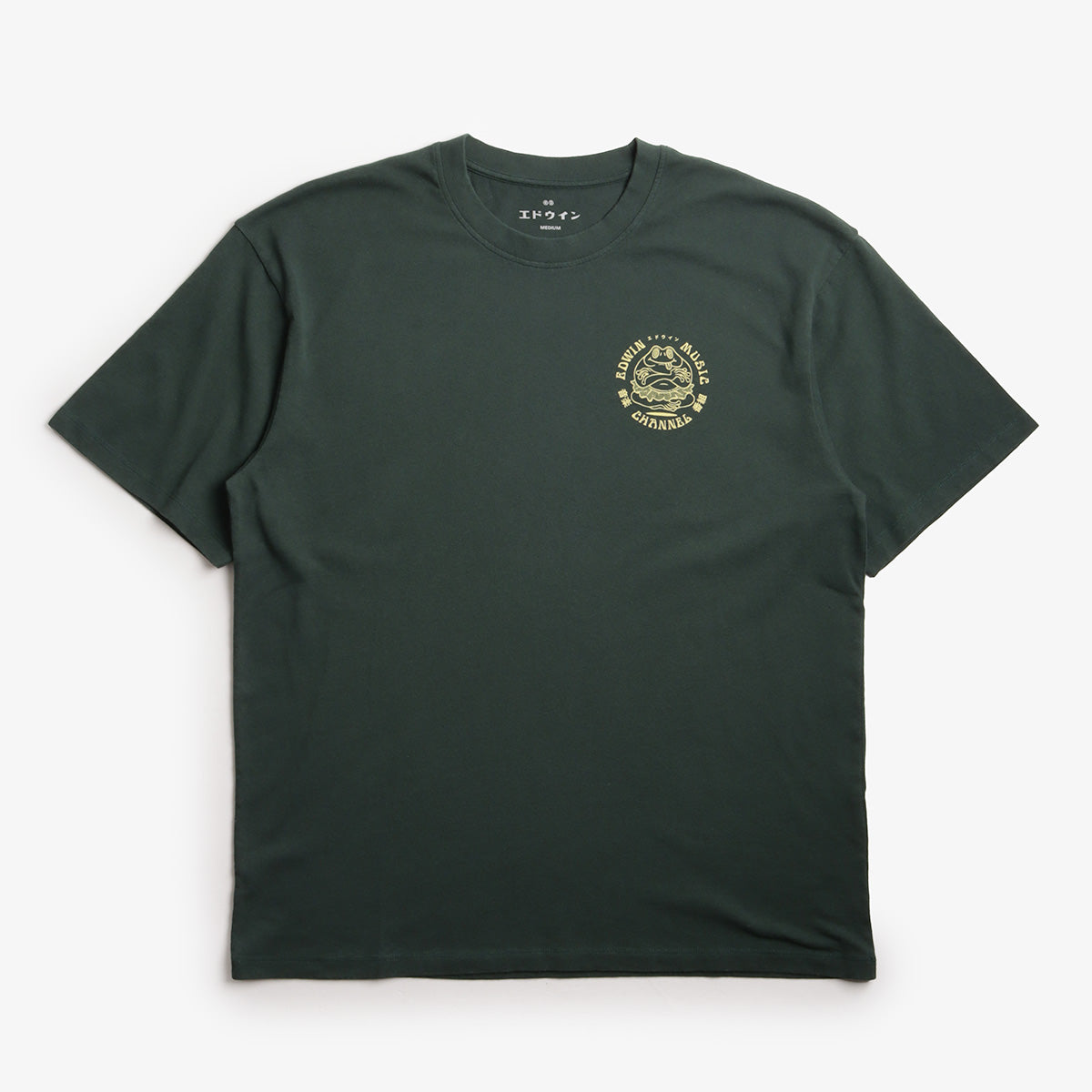 main Edwin Music Channel T-Shirt, Green Gables, Detail Shot 1