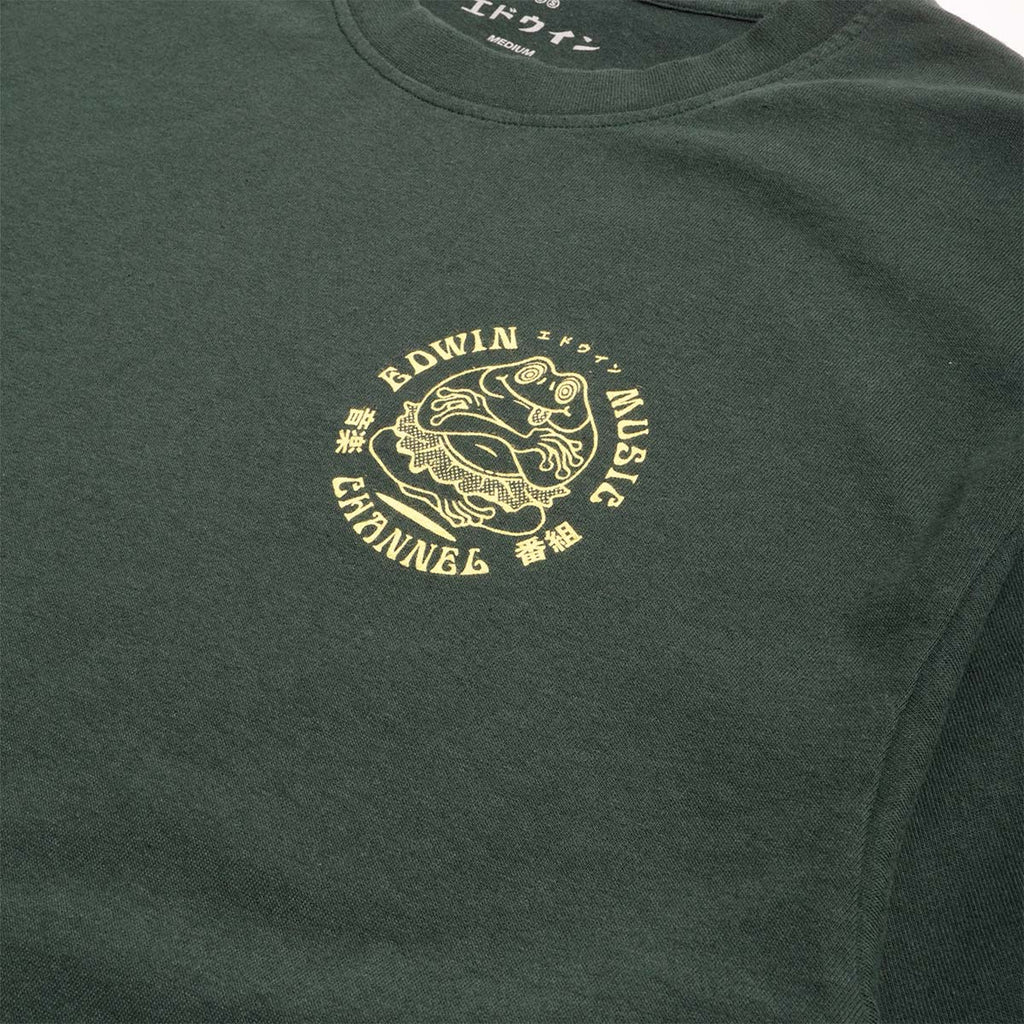 Edwin Music Channel T-Shirt, Green Gables, Detail Shot 3