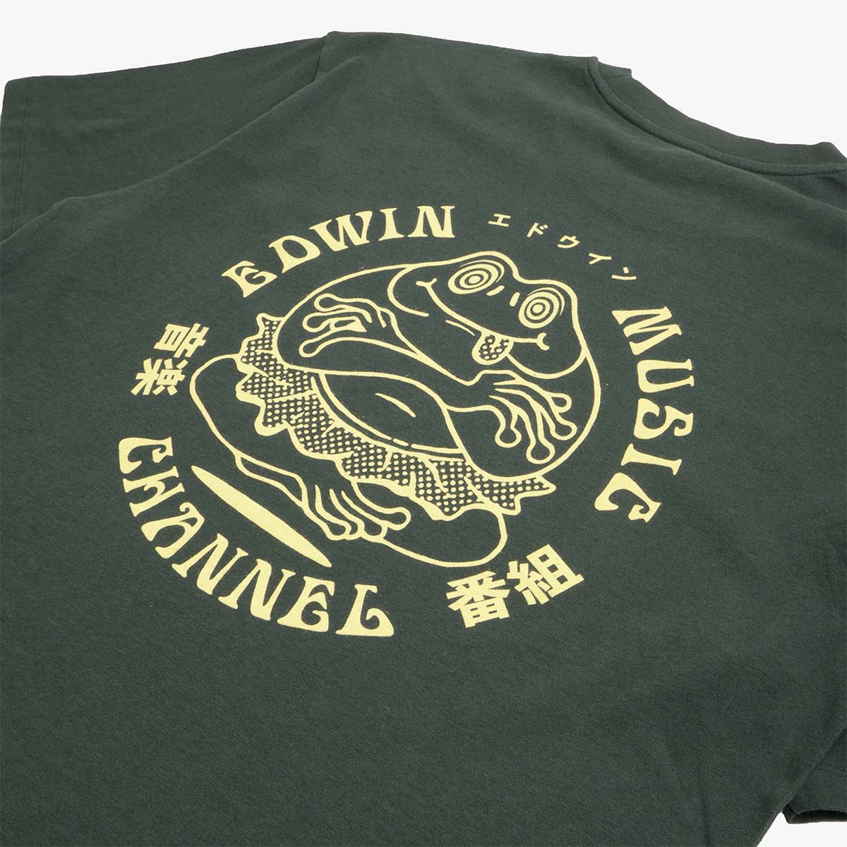 main Edwin Music Channel T-Shirt, Green Gables, Detail Shot 4