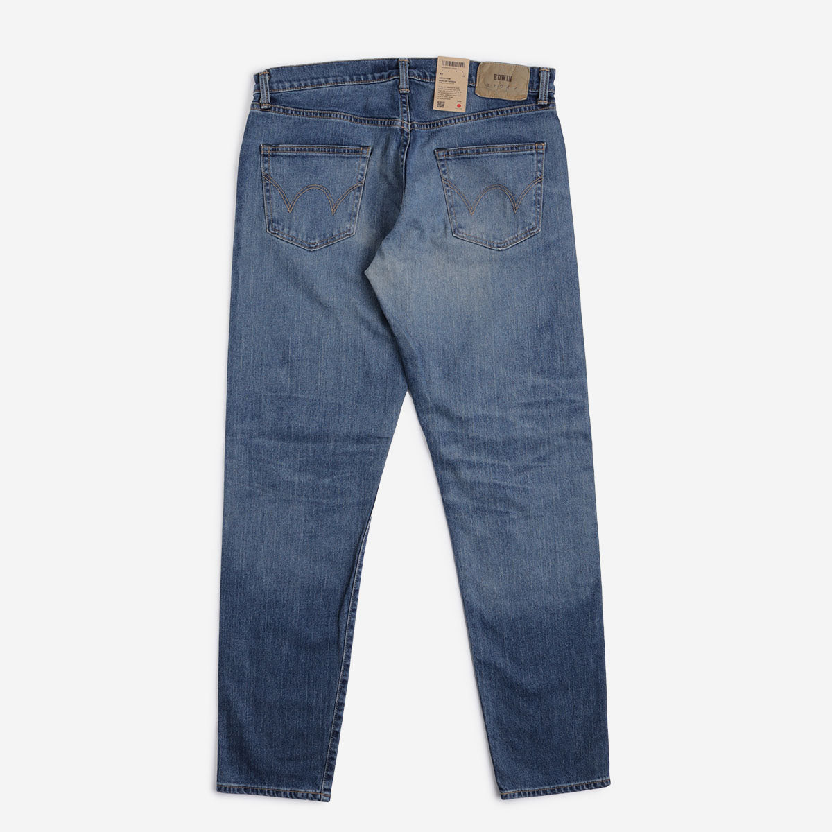 Edwin Regular Tapered Kaihara Pure Indigo Stretch 13oz Denim Jeans, Blue - Light Used, Detail Shot 4