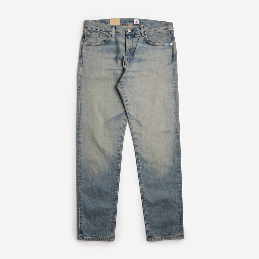 Edwin Regular Tapered Kaihara Pure Indigo Stretch Denim 13oz Jeans, Blue - Light Used, Detail Shot 1