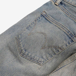 thumbnail Edwin Regular Tapered Kaihara Pure Indigo Stretch Denim 13oz Jeans, Blue - Light Used, Detail Shot 4