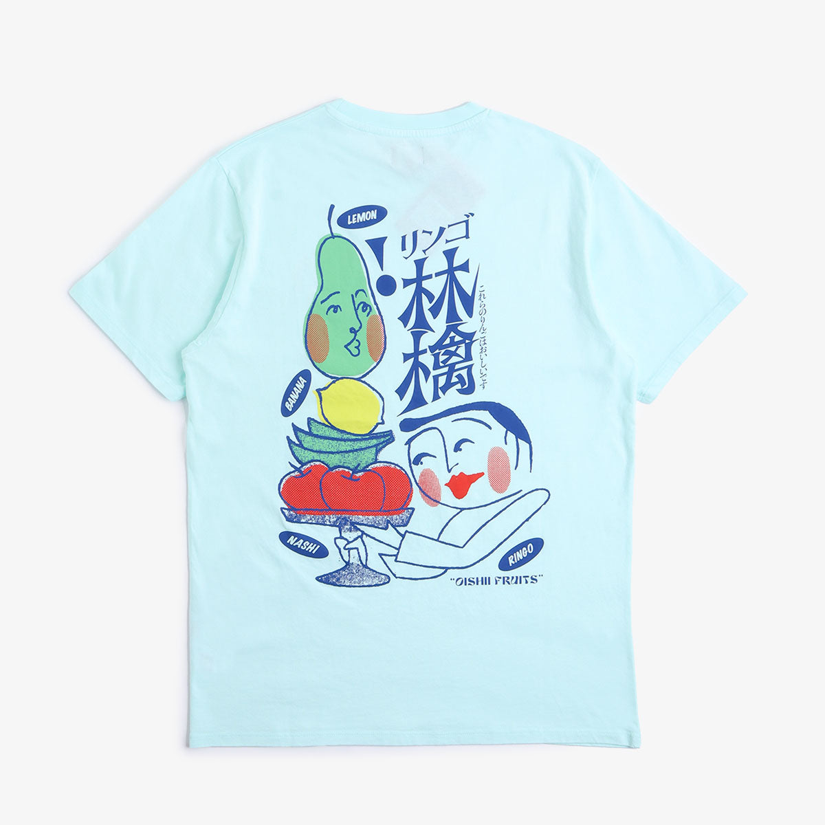 Edwin Ringo Oishii T-Shirt, Bleached Aqua, Detail Shot 1