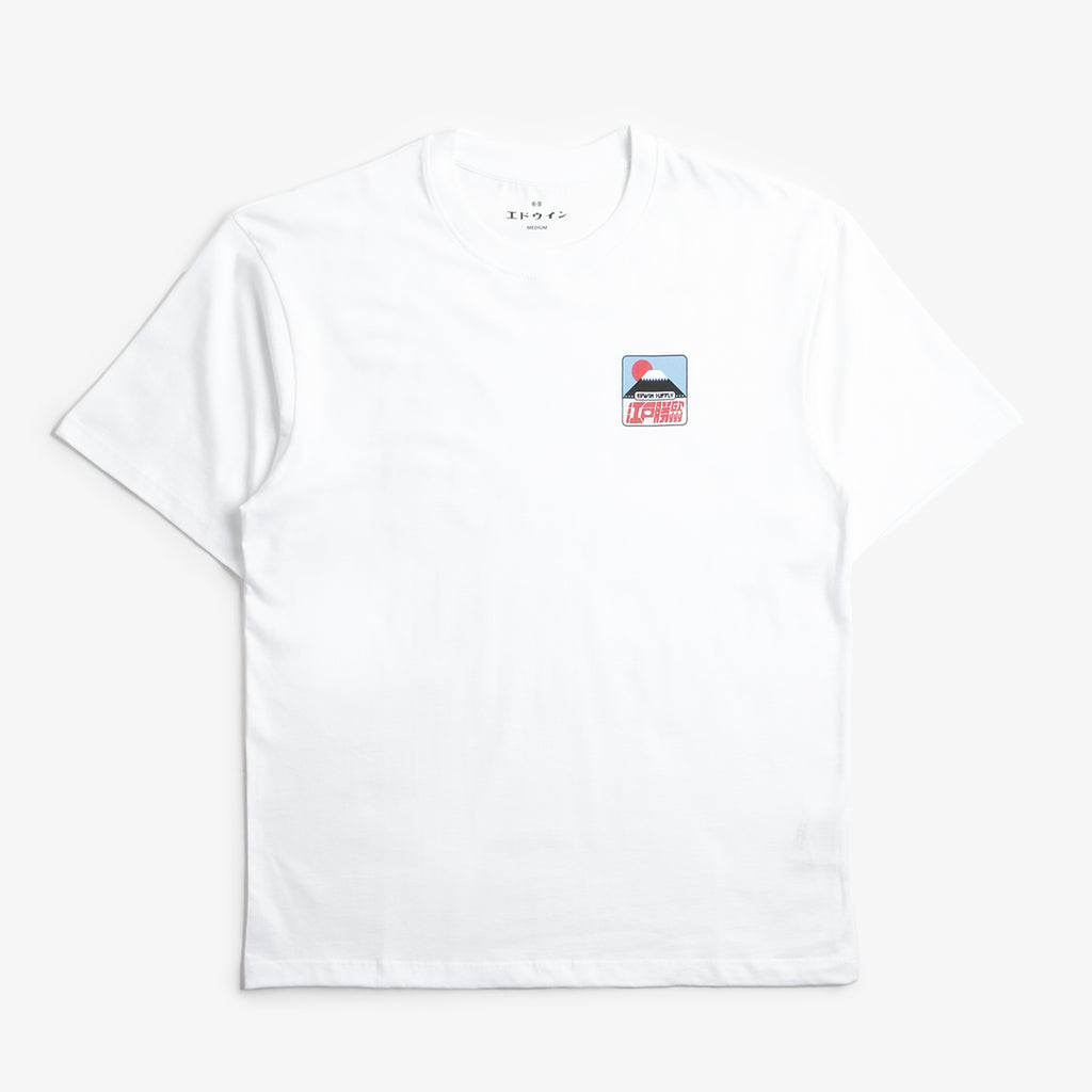 Edwin Sunset On Fuji San T-Shirt, White, Detail Shot 1
