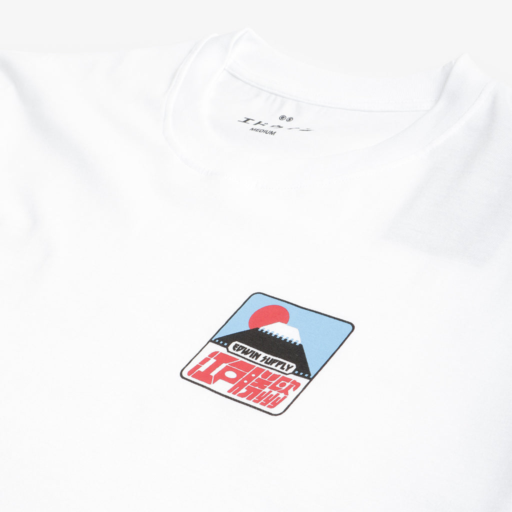 Edwin Sunset On Fuji San T-Shirt, White, Detail Shot 2