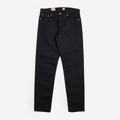 Edwin Regular Tapered Kaihara Black x Black Stretch 12.5oz Denim Jeans, Black - Rinsed, Detail Shot 2