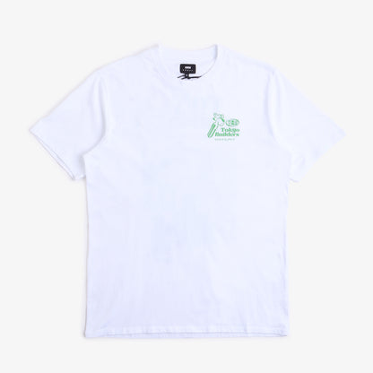 Edwin Tokyo Builders T-Shirt, White - Garment Washed, Detail Shot 2