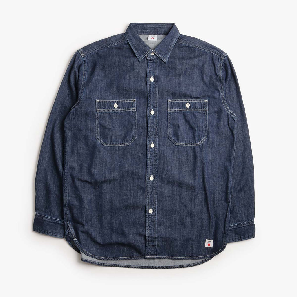 Edwin Work Shirt, Blue - Dark Used, Detail Shot 1
