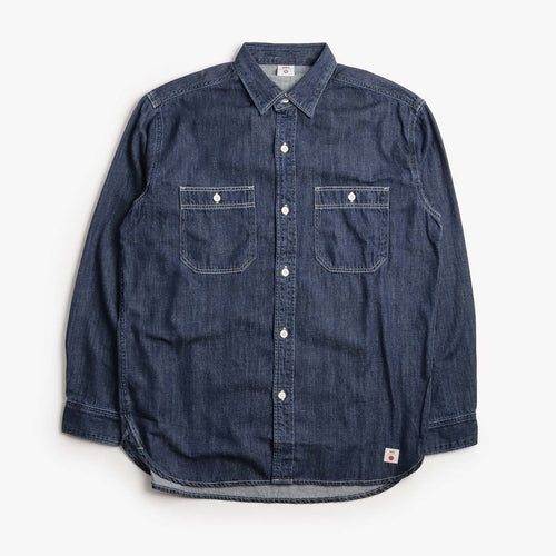 Edwin Work Shirt, Blue - Dark Used, Detail Shot 1