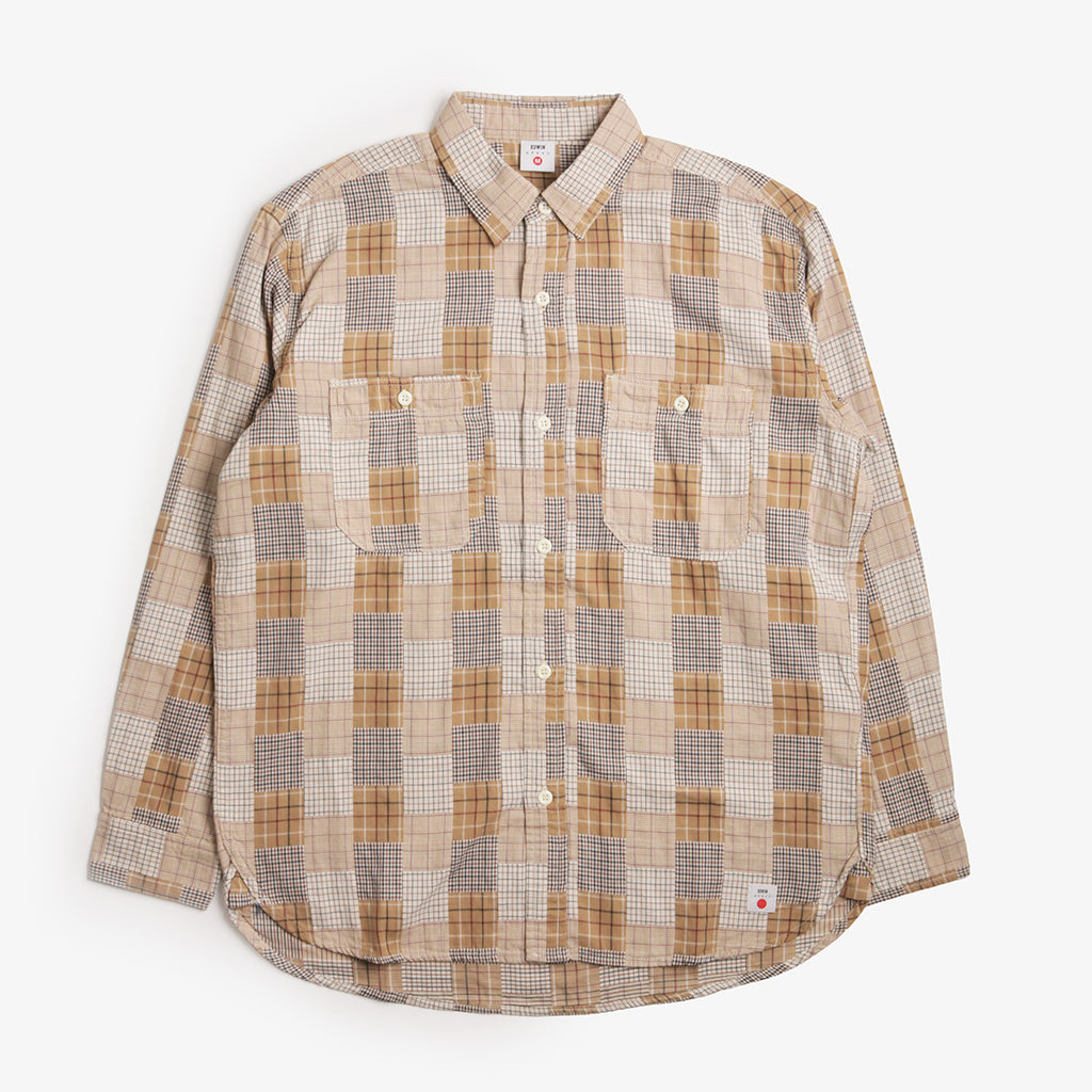 Edwin Work Shirt, Beige Brown, Detail Shot 1
