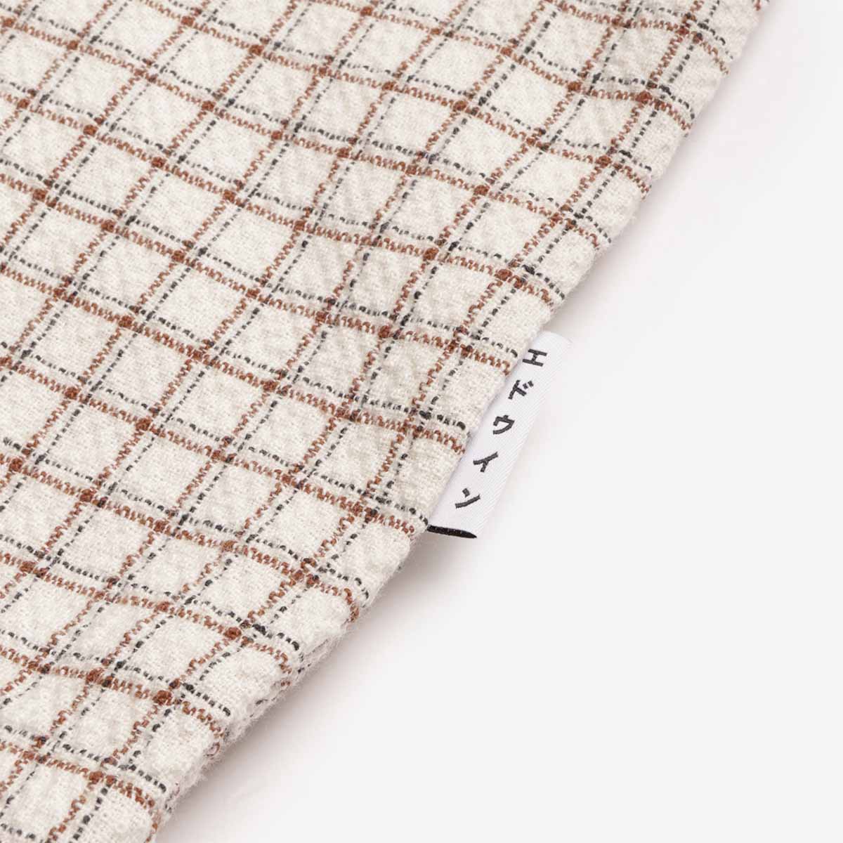 Edwin Zed Shirt, White Brown, Detail Shot 3