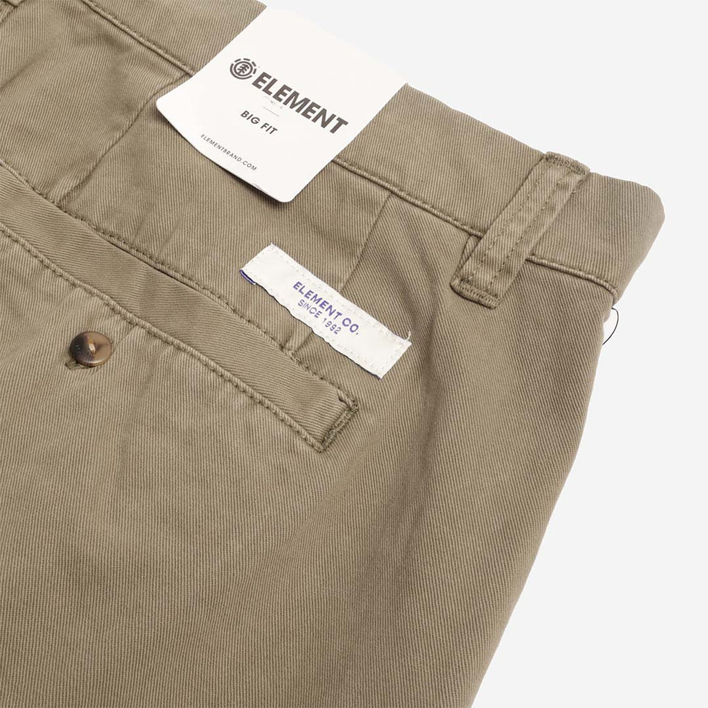 Element Big Pleated Chino Pant, Kalamata, Detail Shot 5