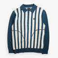 Element ESP Paver Zip Polo Shirt, Blue Stripes, Detail Shot 1