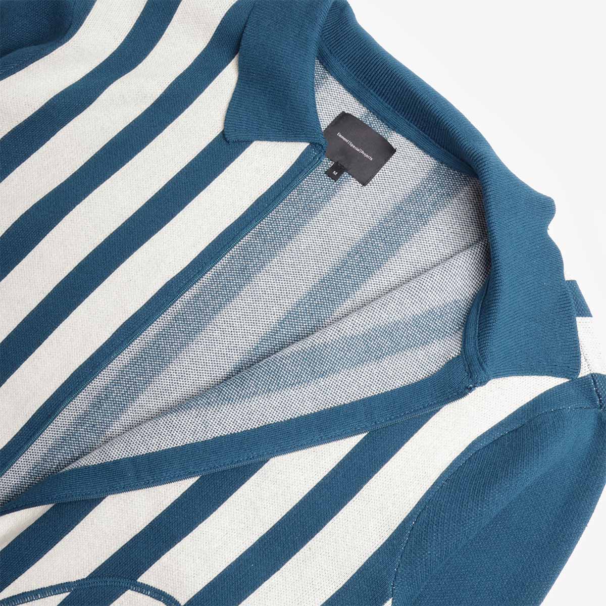 Element ESP Paver Zip Polo Shirt, Blue Stripes, Detail Shot 5