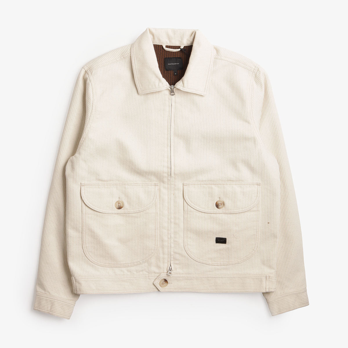 main Element ESP Work Jacket, Seersucker Natural, Detail Shot 1