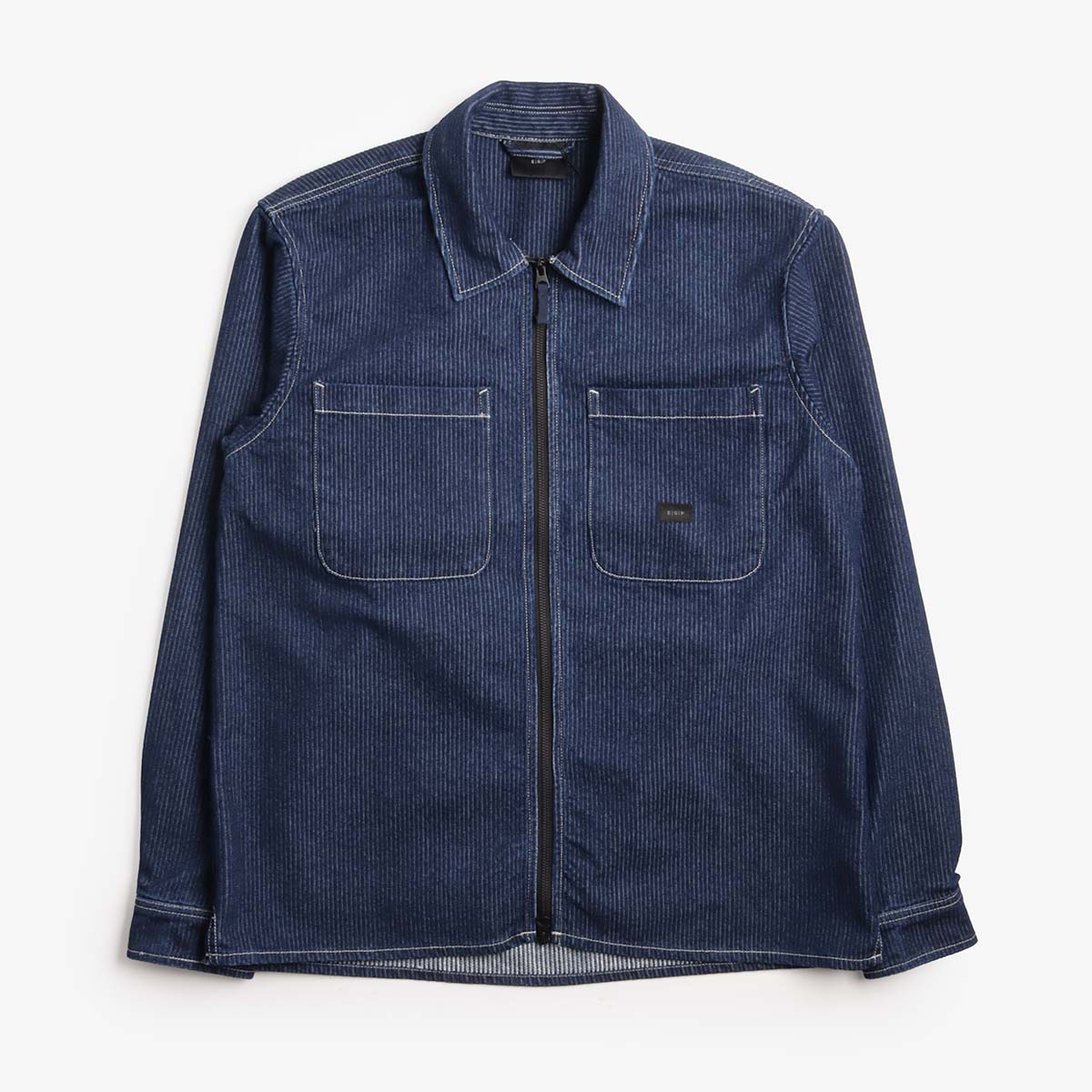 Element ESP Zip Overshirt, Seersucker Chambray, Detail Shot 1