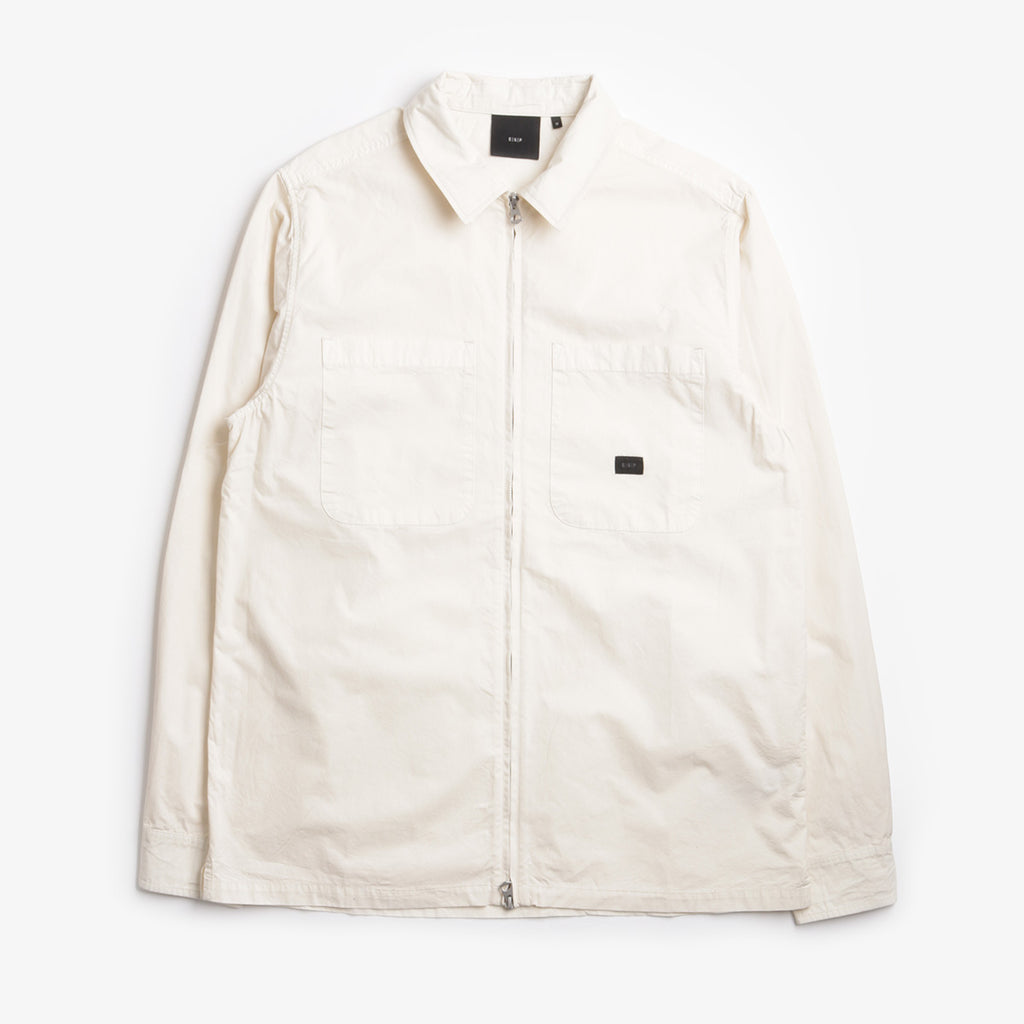 Element ESP Zip Overshirt Poplin, Antique White, Detail Shot 1