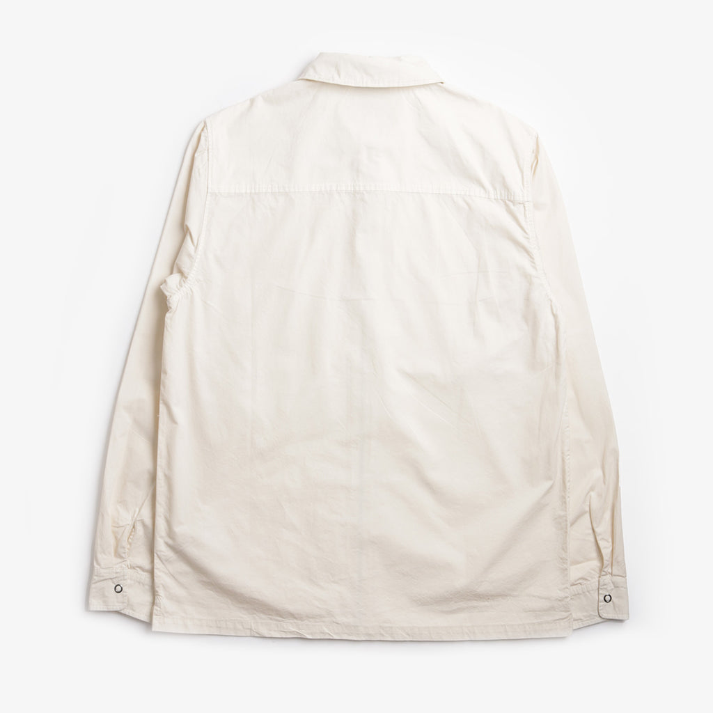 Element ESP Zip Overshirt Poplin, Antique White, Detail Shot 2