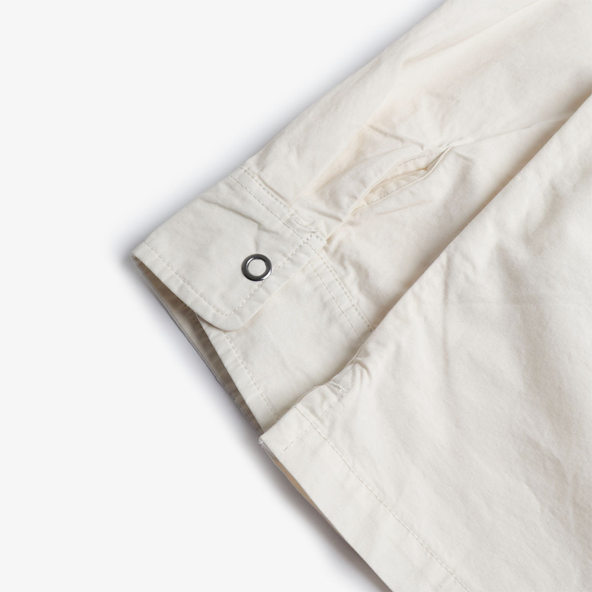 Element ESP Zip Overshirt Poplin, Antique White, Detail Shot 5