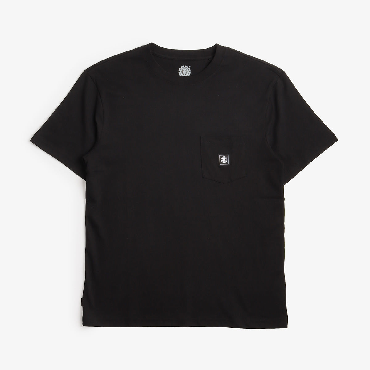 main Element Icon Label Pocket T-Shirt, Flint Black, Detail Shot 1