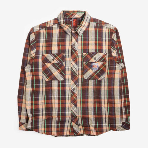 Element MxE Flannel Shirt in Rust check, front view