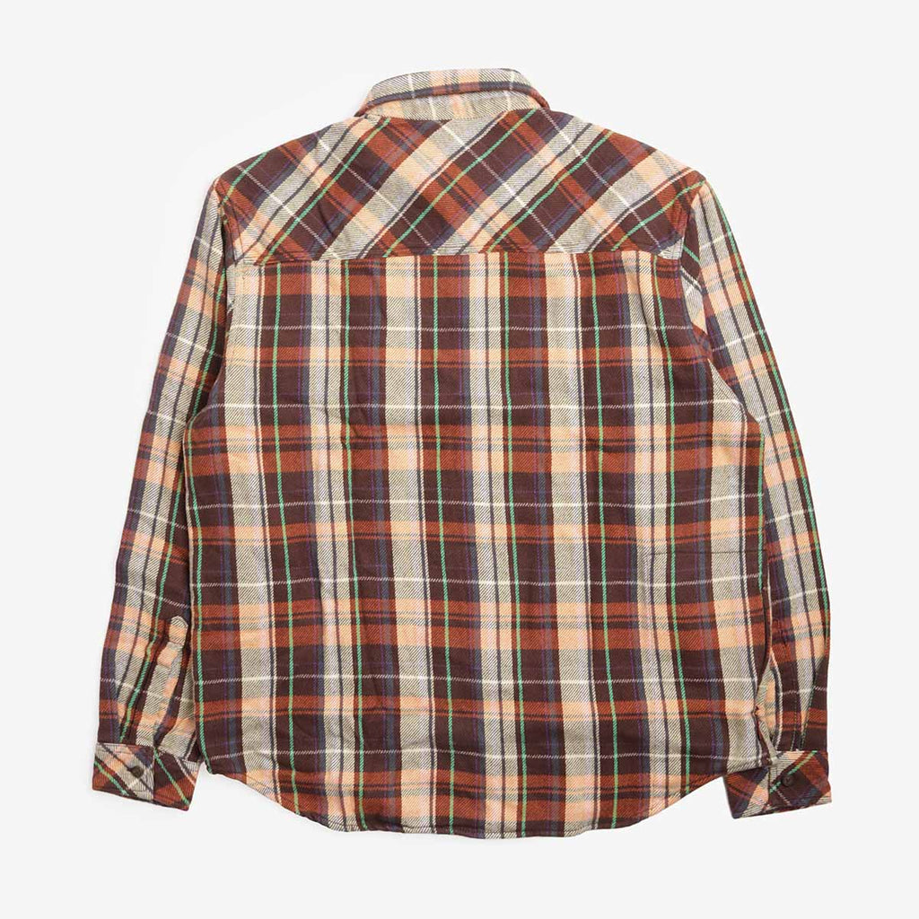 Element MxE Flannel Shirt in Rust check, back view