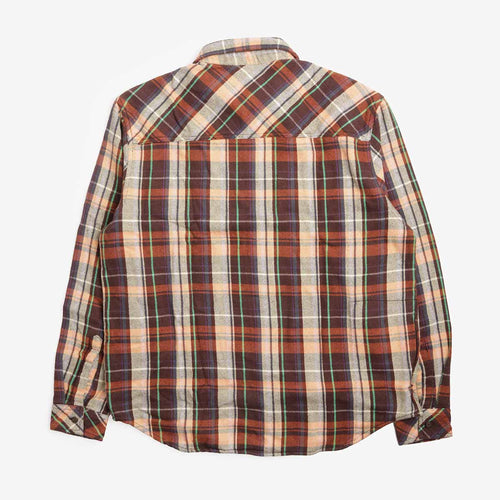Element MxE Flannel Shirt in Rust check, back view