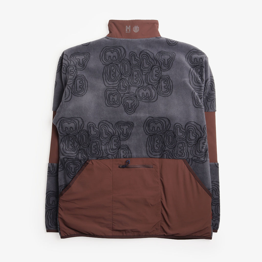 Element MxE Fleece Jacket in Blue, back view