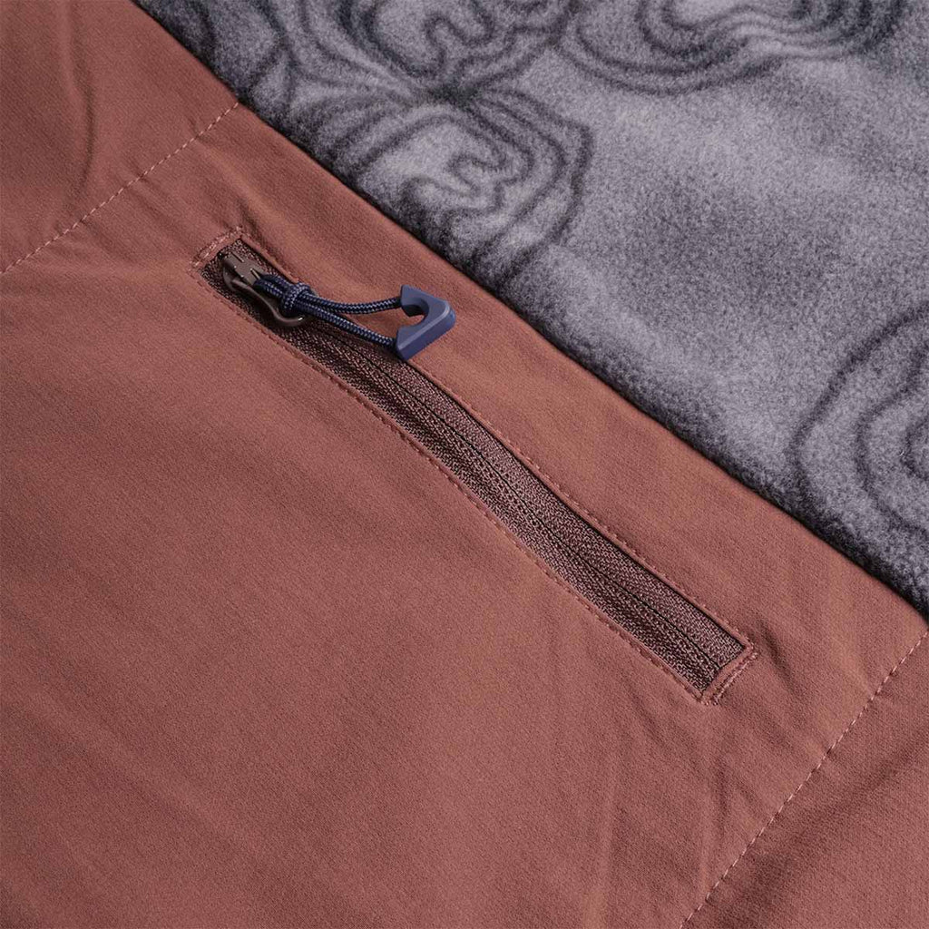 Contrast panel zip pocket, Element MxE fleece