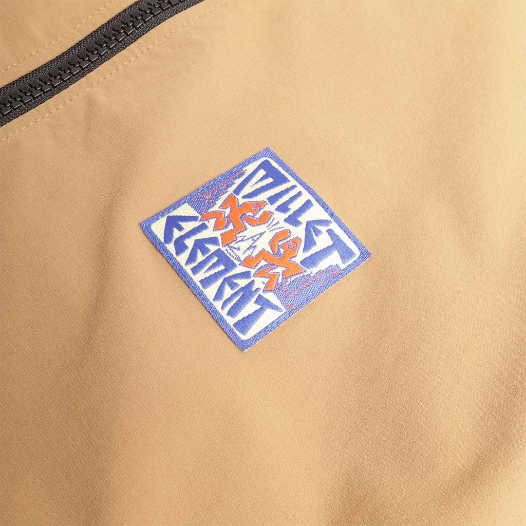 Millet x Element woven chest patch on copper panel