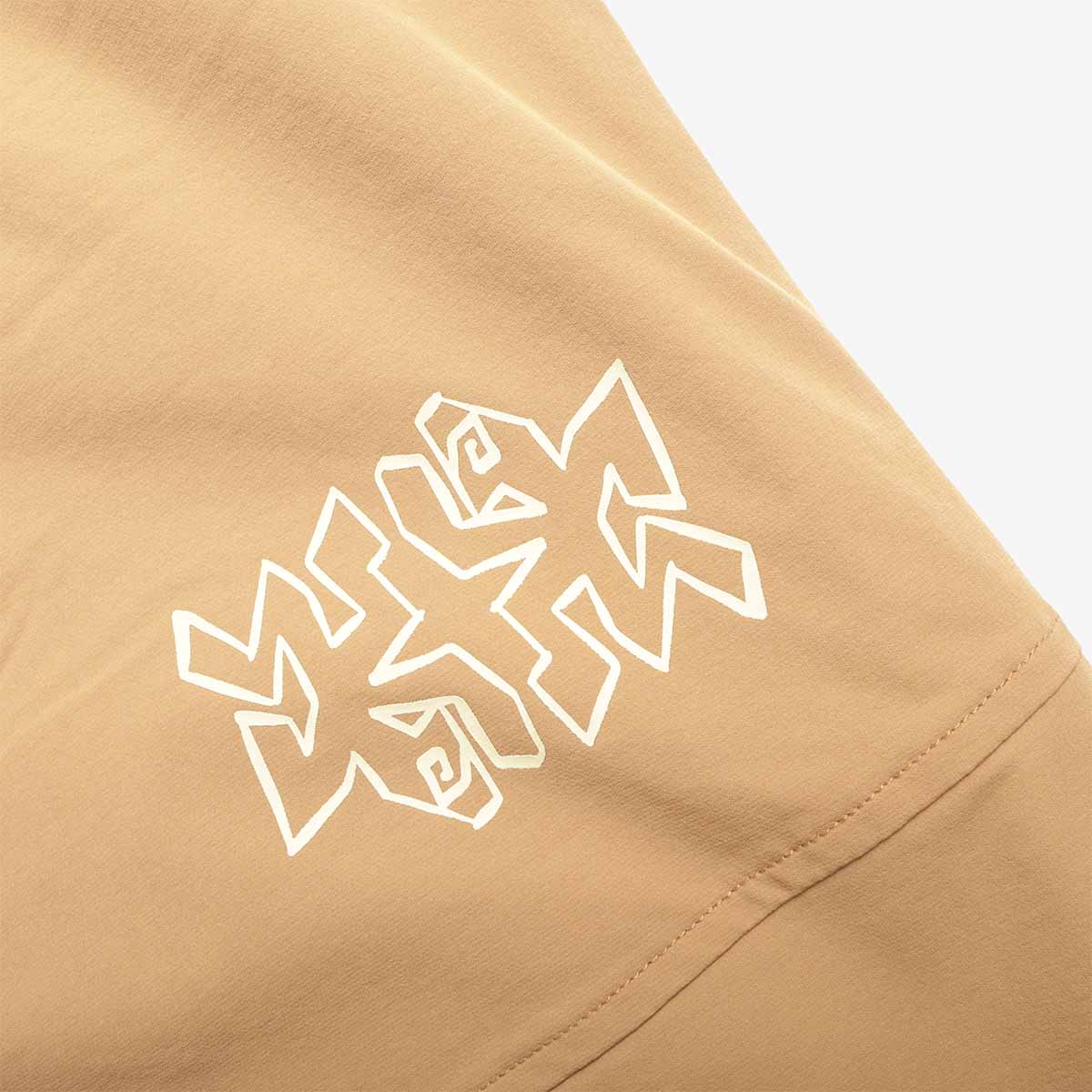 Printed Element logo on copper shell fabric