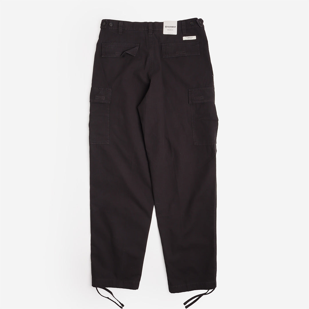 Element Relax Cargo Pant in Off Black, back view