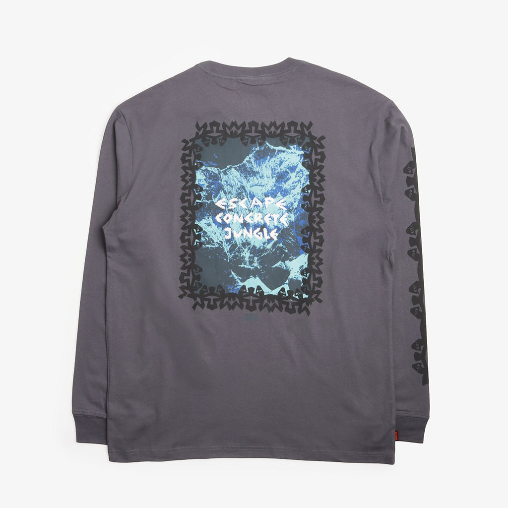 Element MxE Roped Party long sleeve in Charcoal, back print
